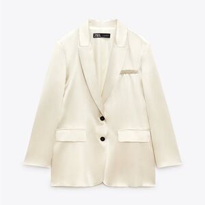 Zara silk blazer jacket